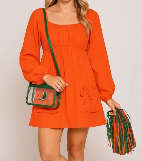 Orange Babydoll Dress