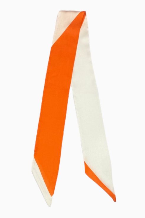 Orange/White Twilly Scarf
