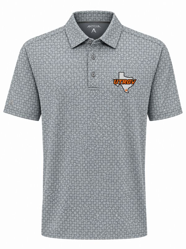 Antigua Men's Trellis Polo - Highrise/White