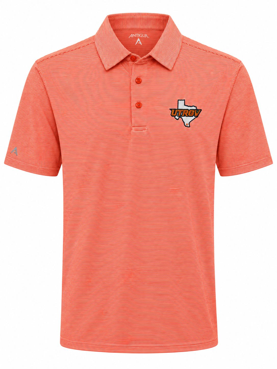 Antigua Men's Twine Polo - Mango/White