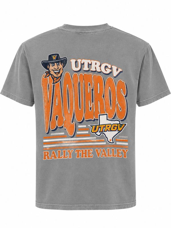 UTRGV Vaqueros Mascot T-Shirt -Charcoal Grey