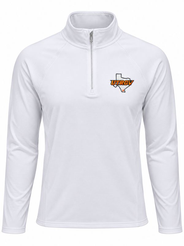 MEN'S UTRGV/TX 1/4 Zip Dri-Fit - White