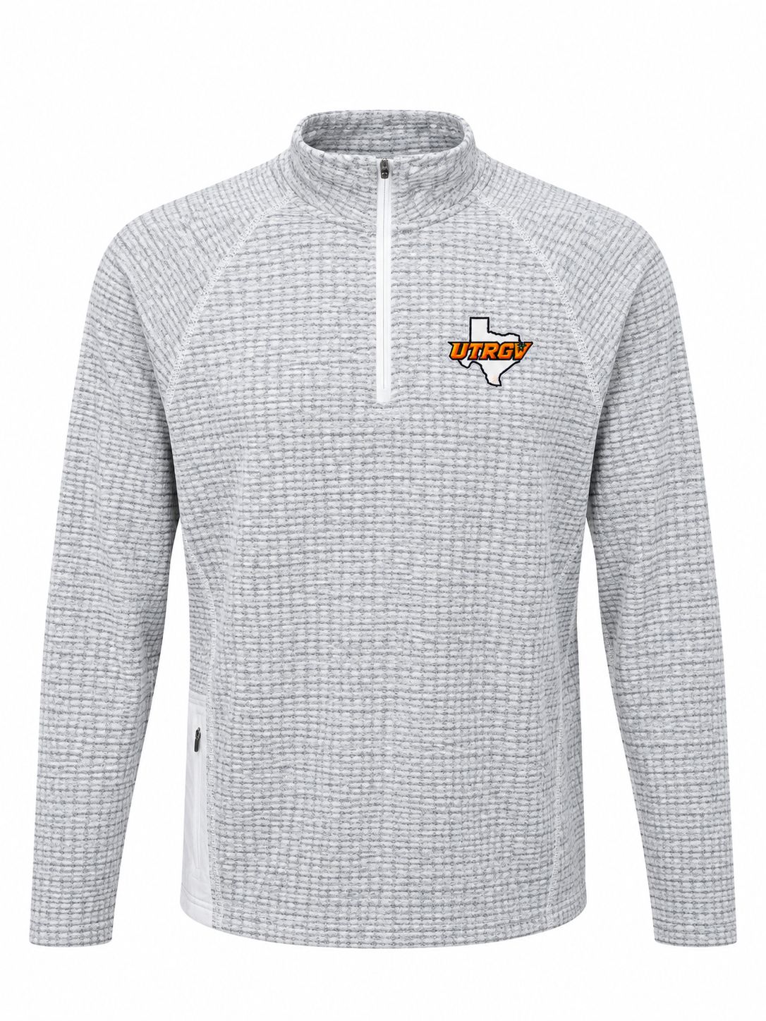 UTRGV/TX Lightweight 1/4 Zip Pullover - White Heather