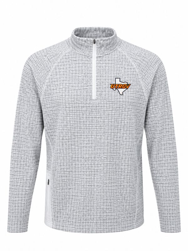 UTRGV/TX Lightweight 1/4 Zip Pullover - White Heather