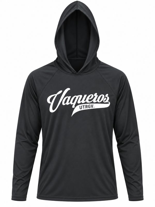Vaqueros Script Dri-Fit LONG SLEEVE Hoodie -Black