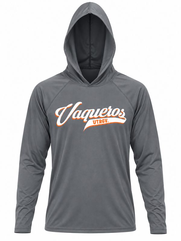 Vaqueros Script Dri-Fit LONG SLEEVE Hoodie -Charcoal