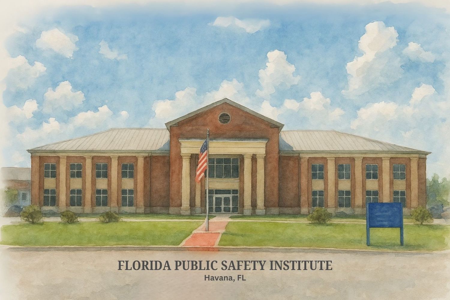 Postcard - watercolor building