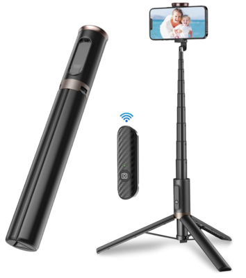 TONEOF 60" Cell Phone Selfie Stick Tripod, Smartphone, Tripod Remote and Portable