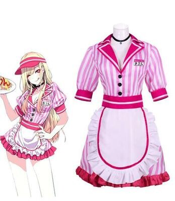 Marin Kitagawa Cosplay Costume, My Dress-Up Darling Cosplay Clothing Cute Waiter Sweet Girl Maid Outfit
