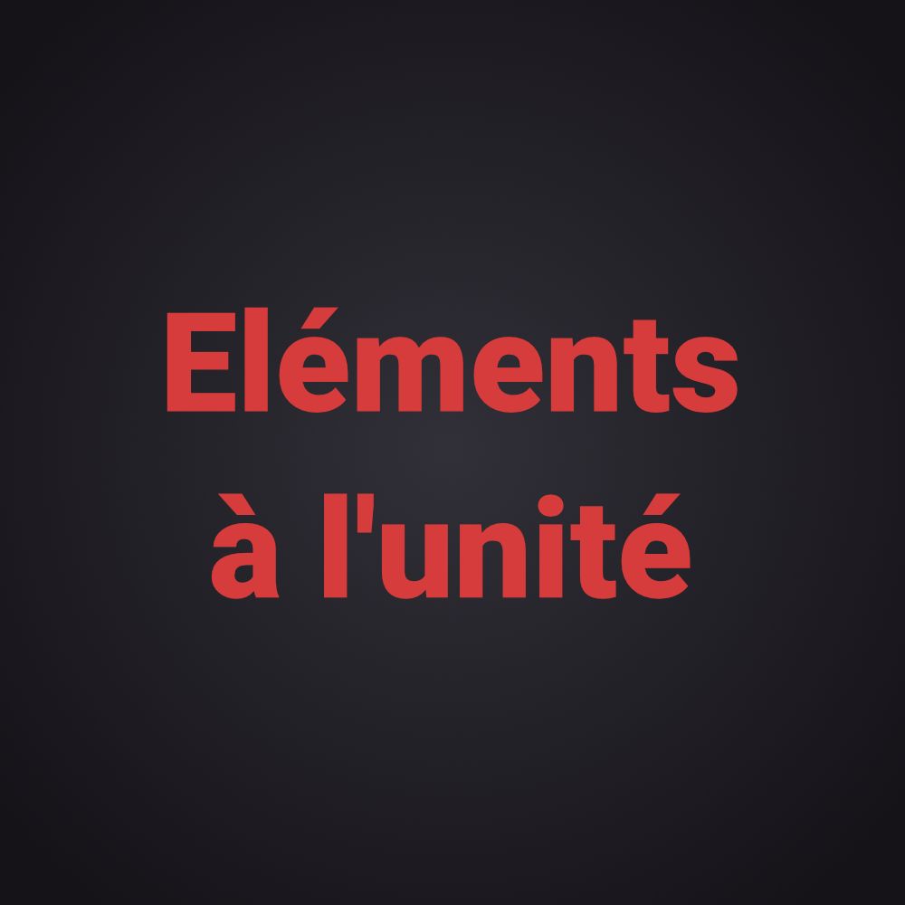 PrimeX élément à l'unité