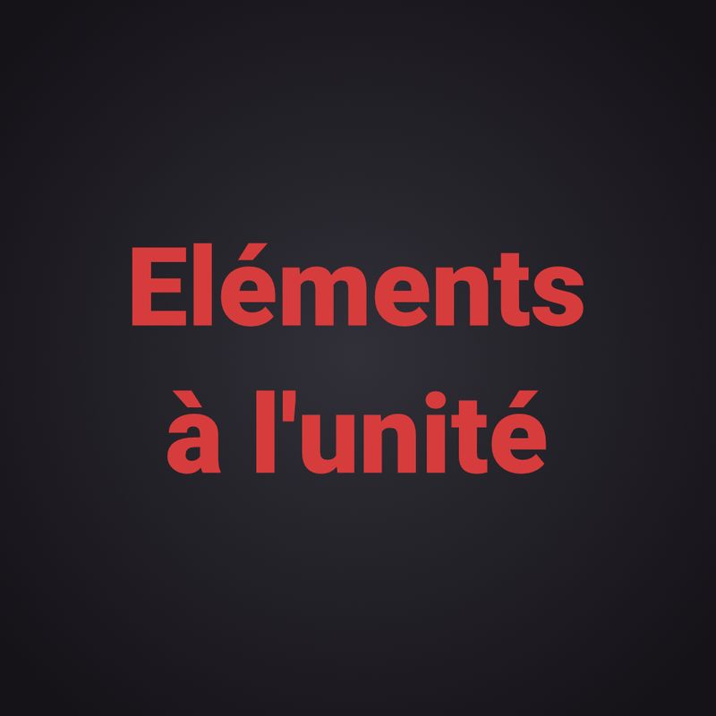 PrimeX élément à l'unité