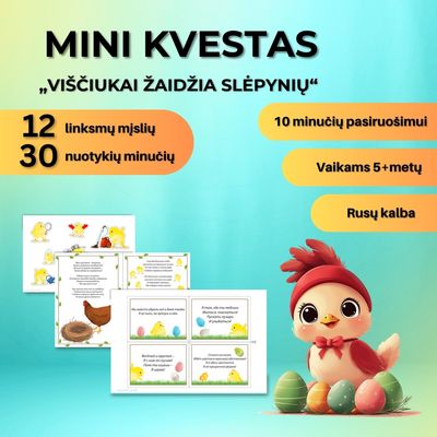 Mini kvestas „Viščiukai žaidžia slėpynių“, rusų kalba (PDF failas)
