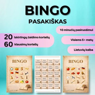 Žaidimas „Pasakiškas BINGO“ lietuvių kalba (PDF failas)