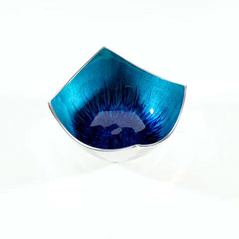 Aqua Brushed Square Bowl