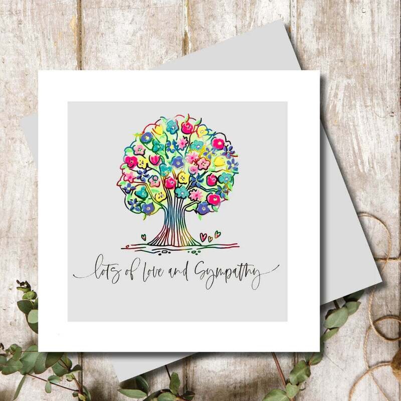 Sympathy Flower Tree - Greeting Card