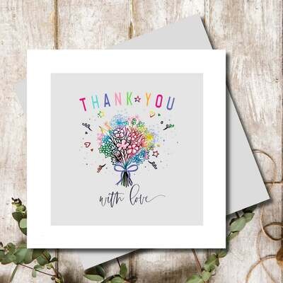 Card - Thank You - Bouquet