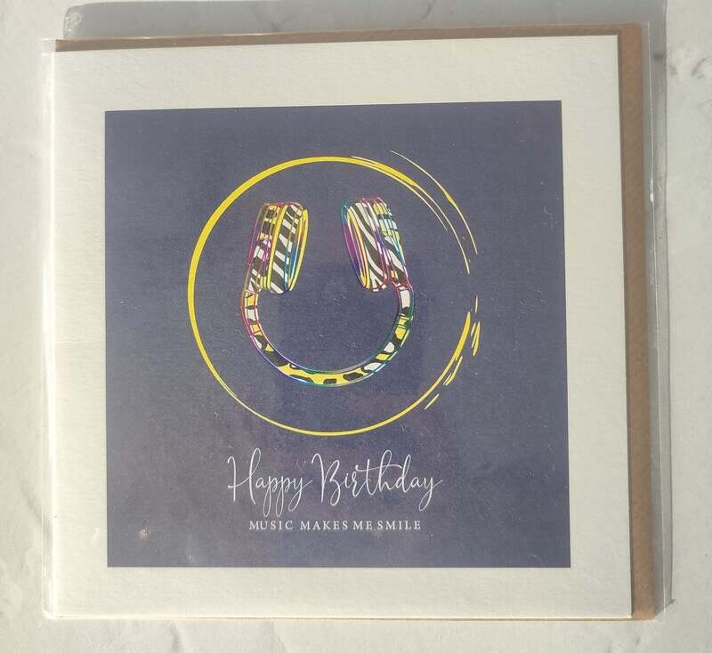 Card - Happy Birthday - Headphones