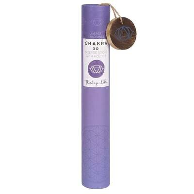 Chakra 30 Incense Sticks with Holder - Third Eye Chakra - Lavender Fragrance
