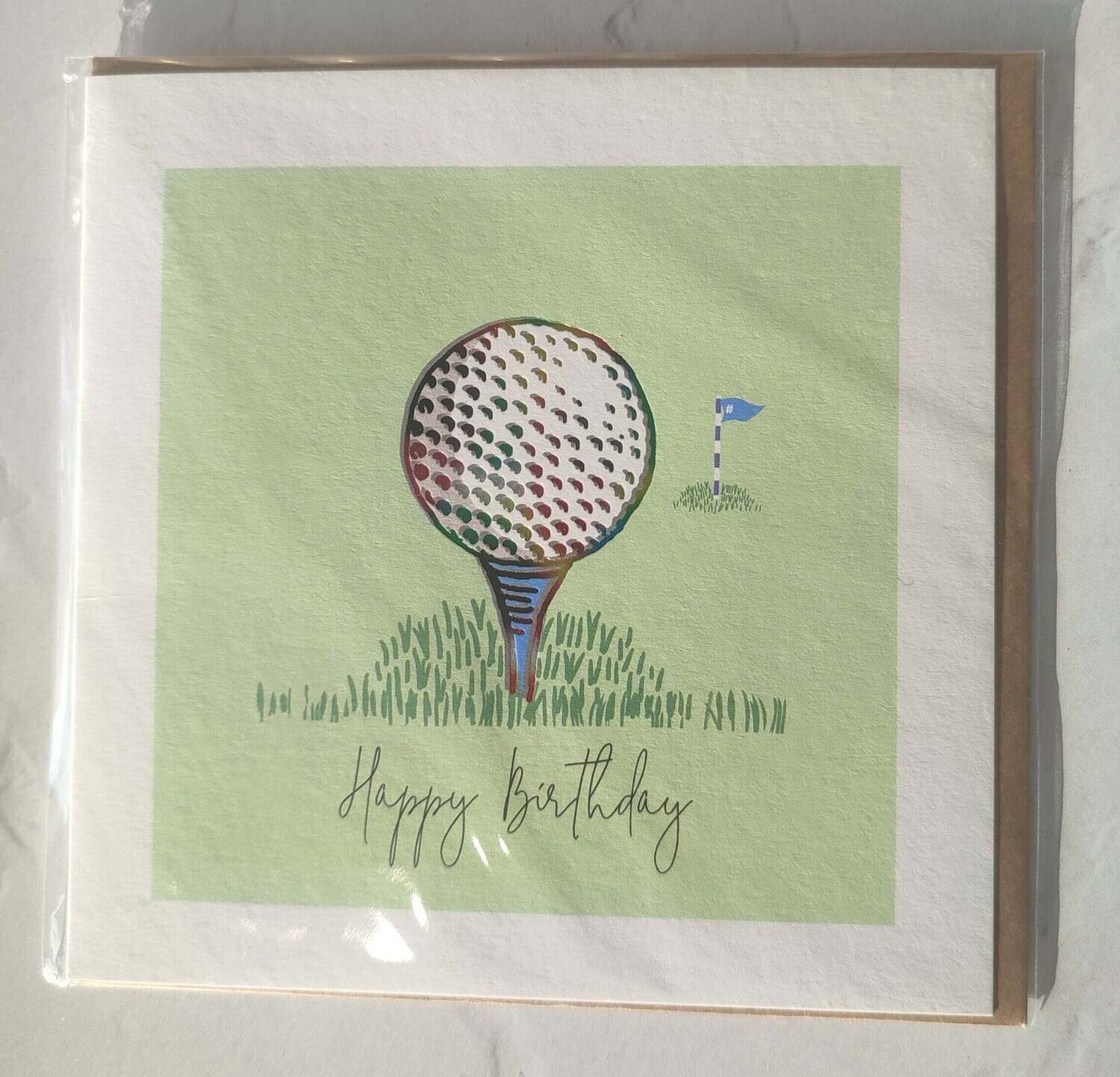 Card - Happy Birthday - Golf