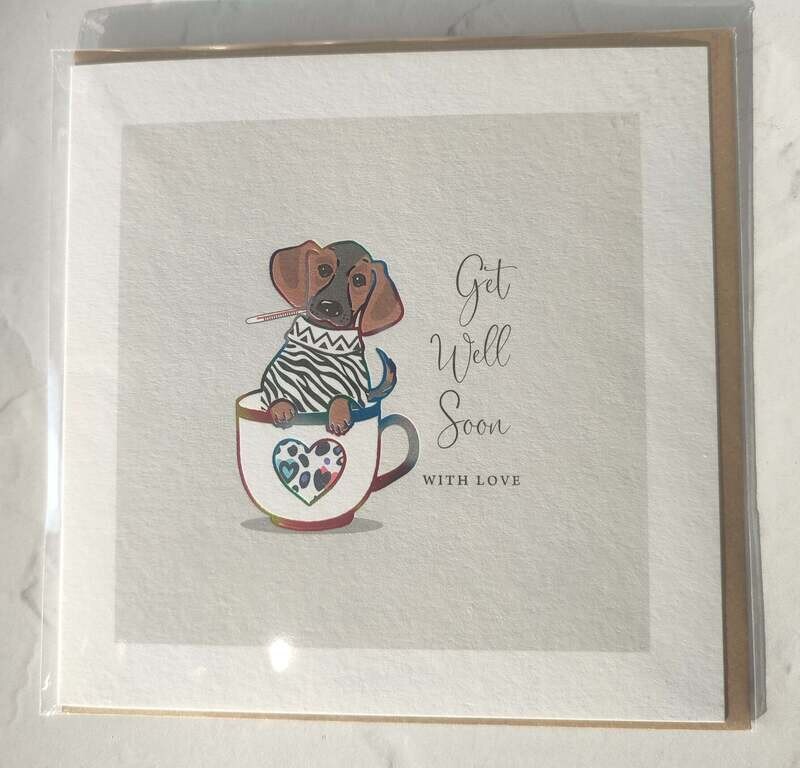 Get Well Soon Dog - Greeting Card