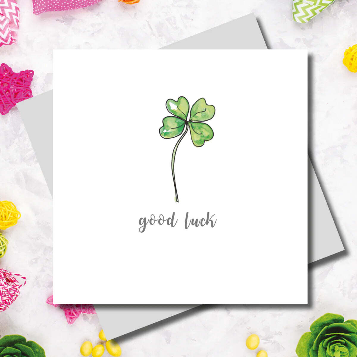 Card - Good Luck - 4 Leaf Clover
