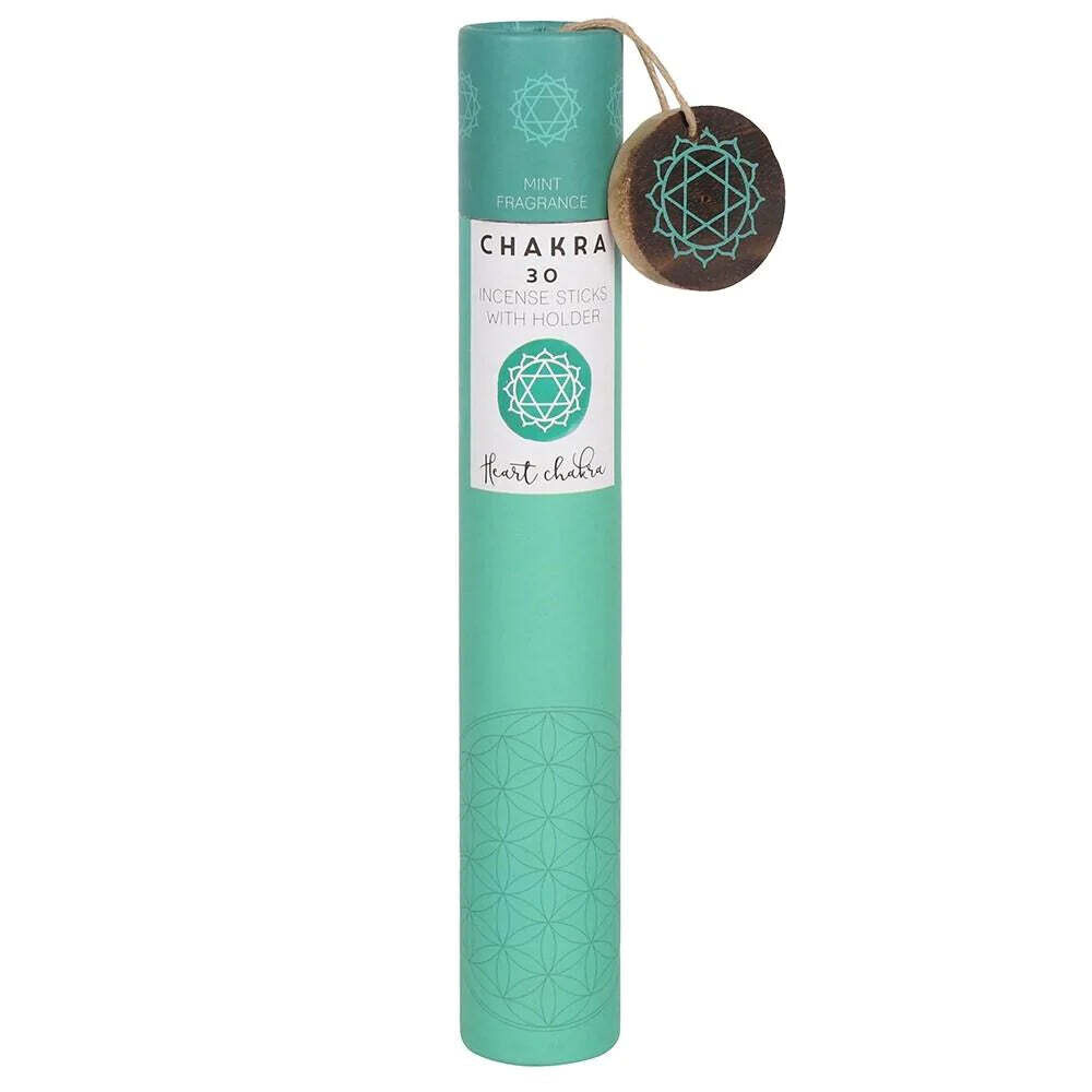 Chakra 30 Incense Sticks with Holder - Heart Chakra - Mint Fragrance Chakra 30 Incense Sticks with Holder - Heart Chakra - Mint Fragrance