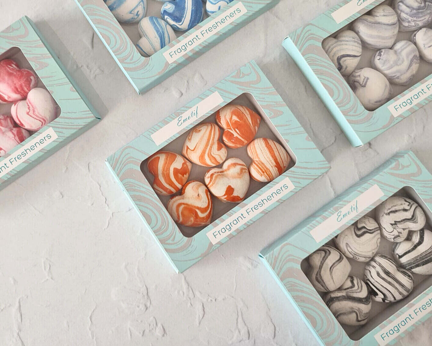 Emotif Fragrant Refreshers - Orange Hearts - Zesty Citrus Emotif Fragrant Refreshers - Orange Hearts - Zesty Citrus