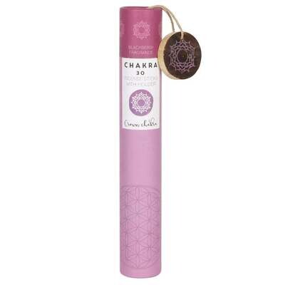 Chakra 30 Incense Sticks with Holder - Crown Chakra - Blackberry Fragrance