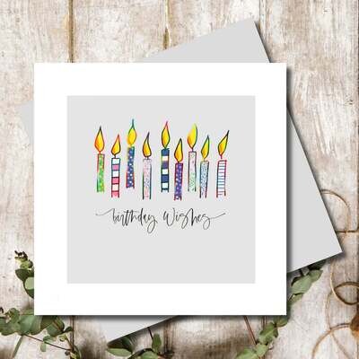 Card - Happy Birthday - Candles