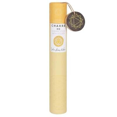 Chakra 30 Incense Sticks with Holder - Solar Plexus Chakra - Lemon Fragrance