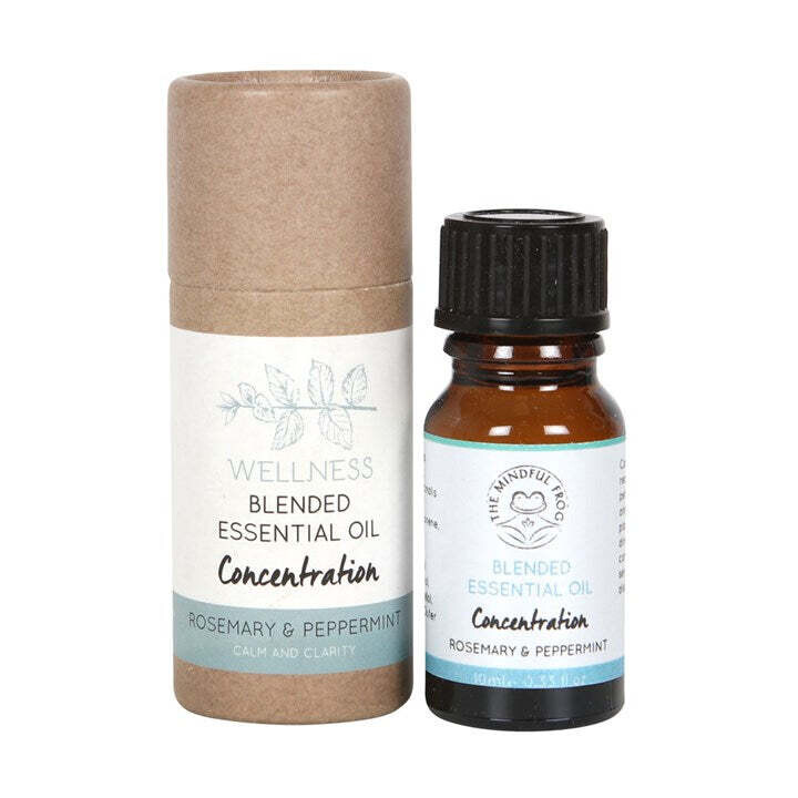 Wellness Blended Essential Oils  'Concentration' Rosemary & Peppermint 10ml