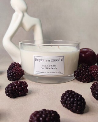 Black Plum and Rhubarb candle - 50cl