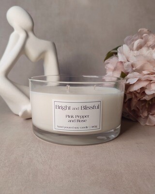 Pink Pepper and Rose candle - 50cl