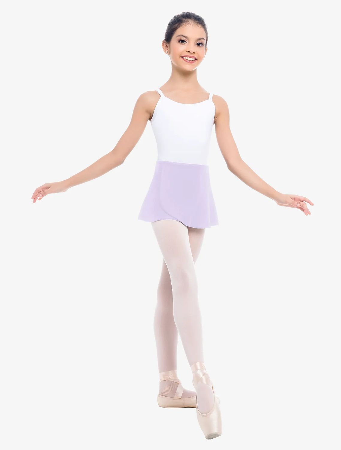 SL68 Lyonese Wrap Skirt, Color: Light Lilac, Size: 12-14
