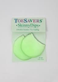 Skinny Dips Toe Pads, Color: GRN, Size: S/M