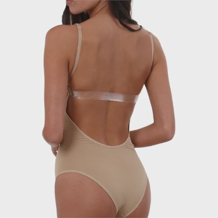 Seamless Low Back Camisole Leotard with Removable Pads
