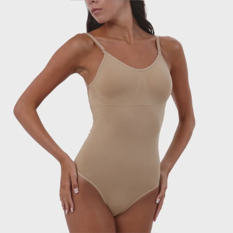 Seamless Low Back Camisole Leotard with Removable Pads