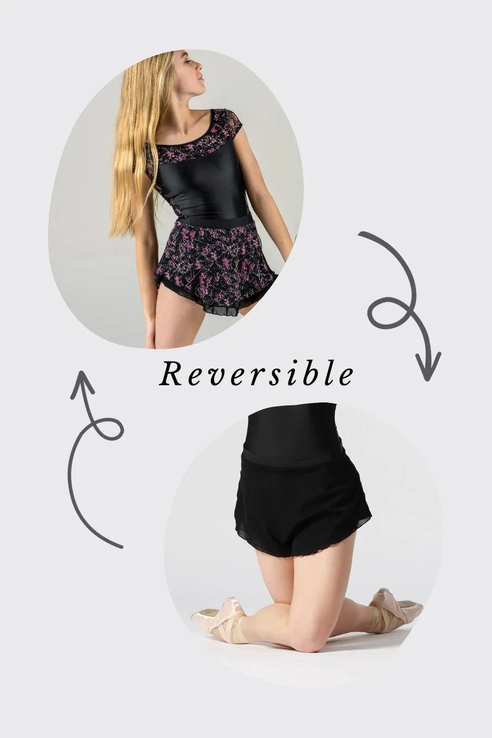 AK 2in1 Pull-On Skirt, Color: Enchanted, Size: Petite (XS)