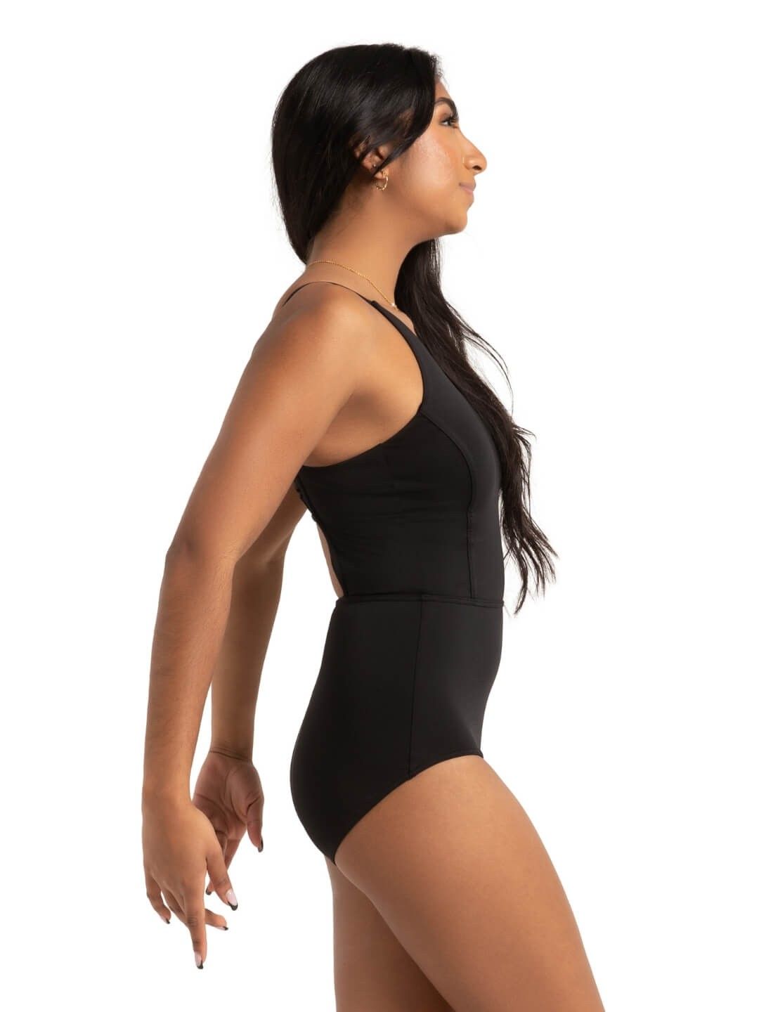 12157W Amore Camisole Leotard, Color: Black, Size: Petite (X-Small)