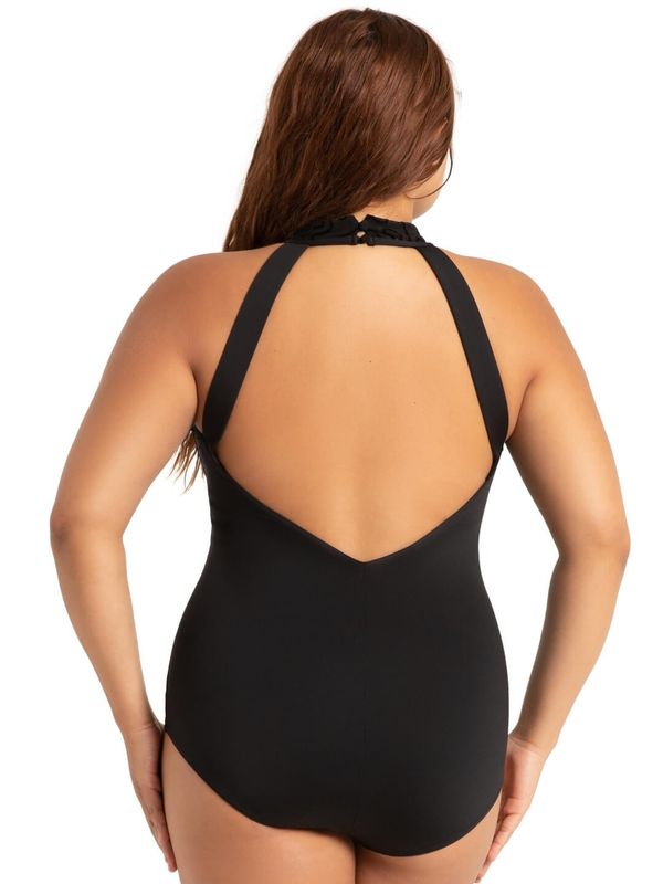 12159W Danza High Neck Leotard