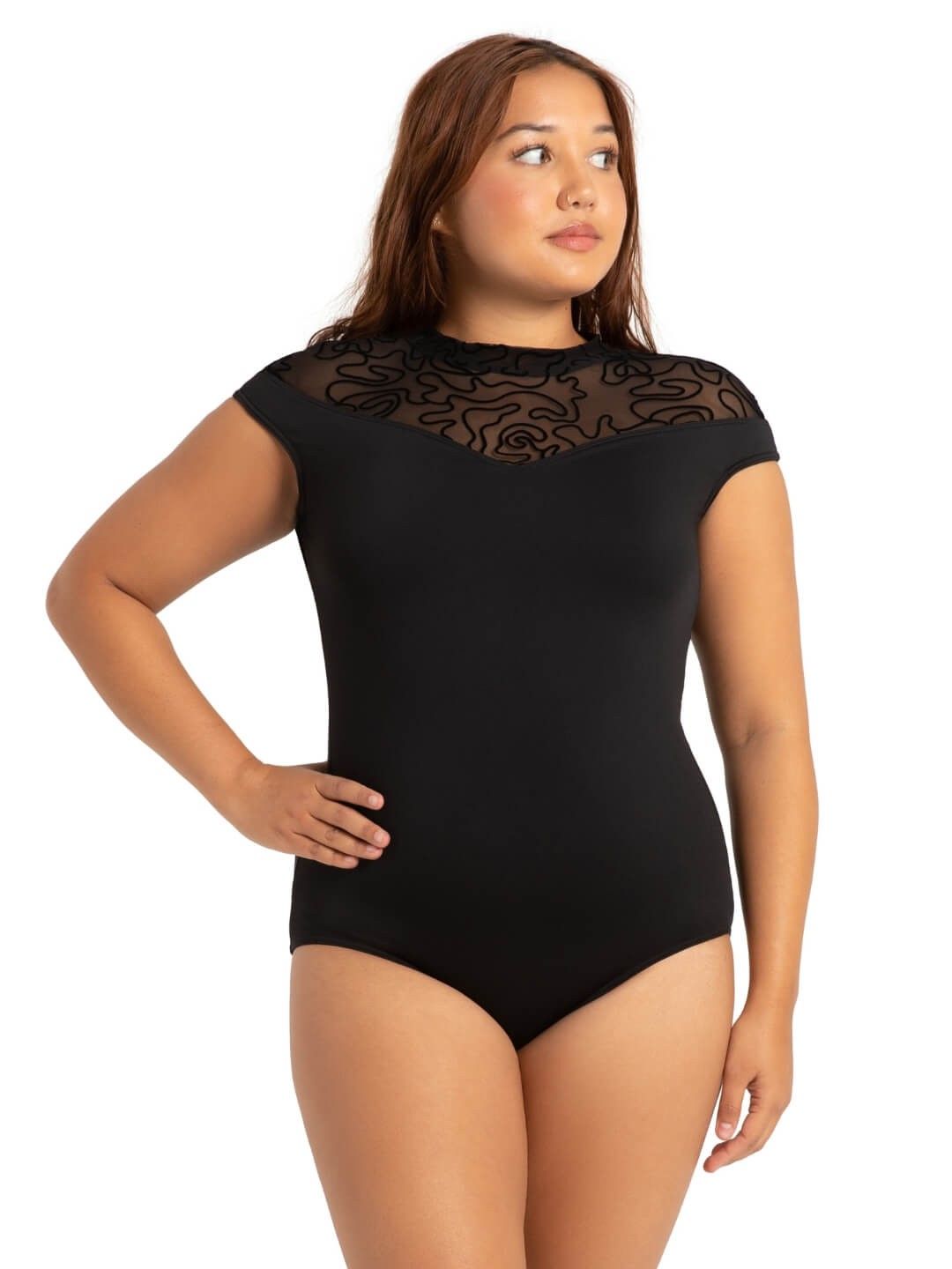 12160W Stelle Cap Sleeve Leotard