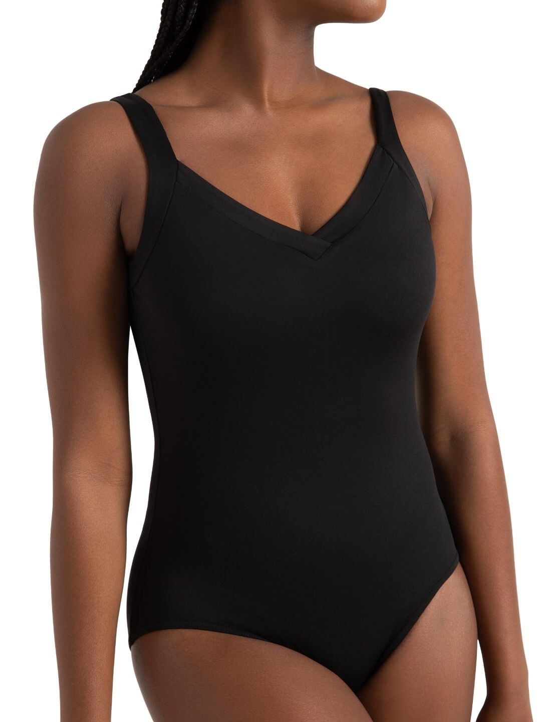 12149C J&#39;Adore Wide Camisole Leotard, Color: Black, Size: Intermediate