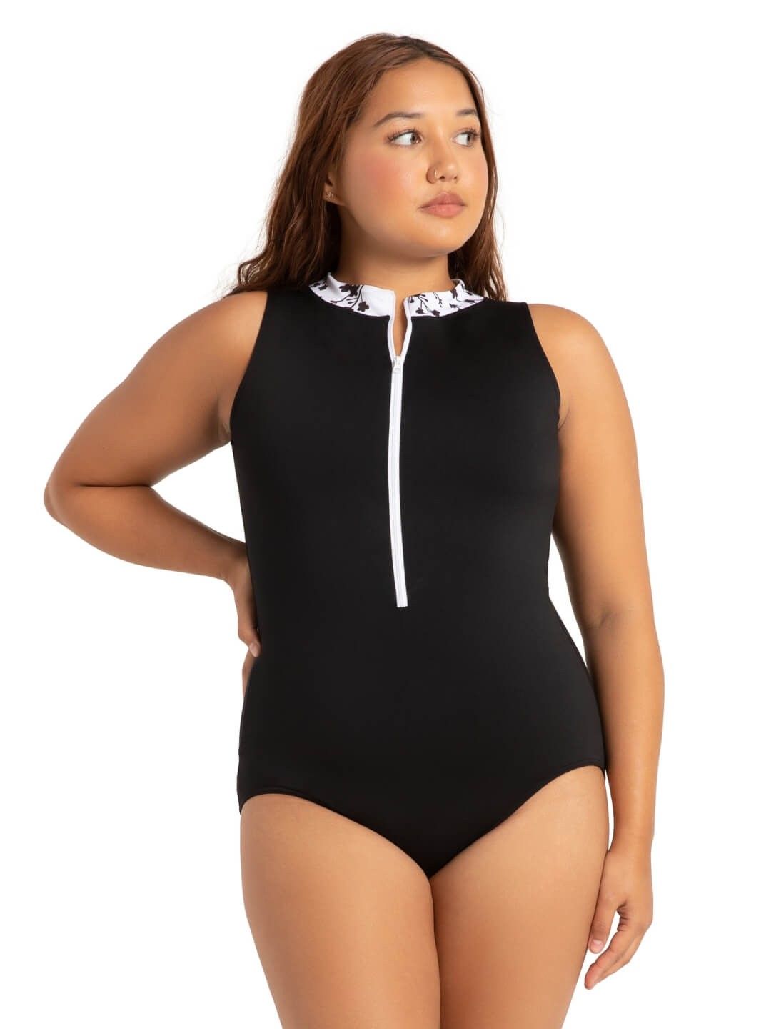 12153W La Belle High Neck Leotard