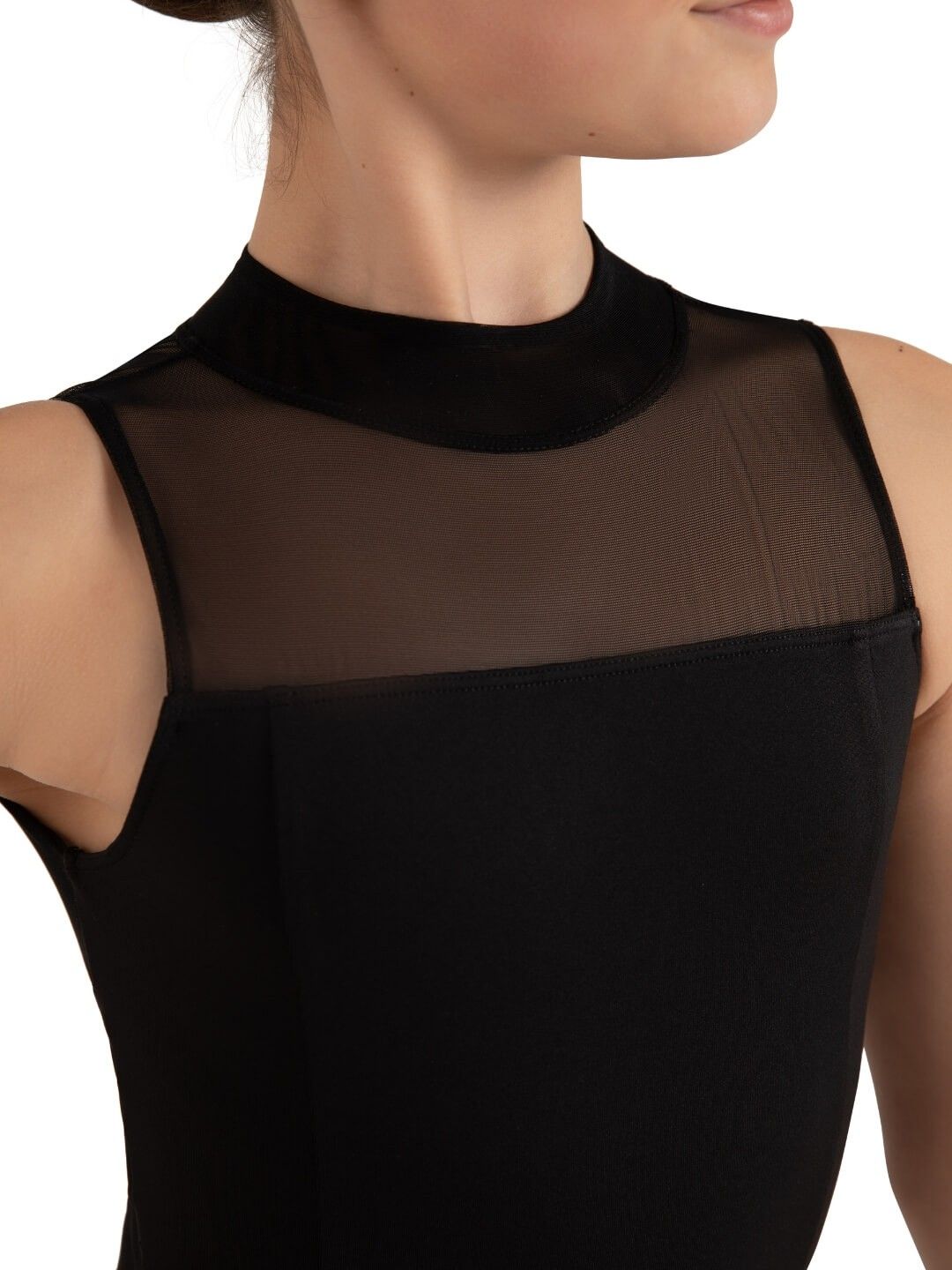 12166C Starry High Neck Leotard, Color: Black, Size: Intermediate
