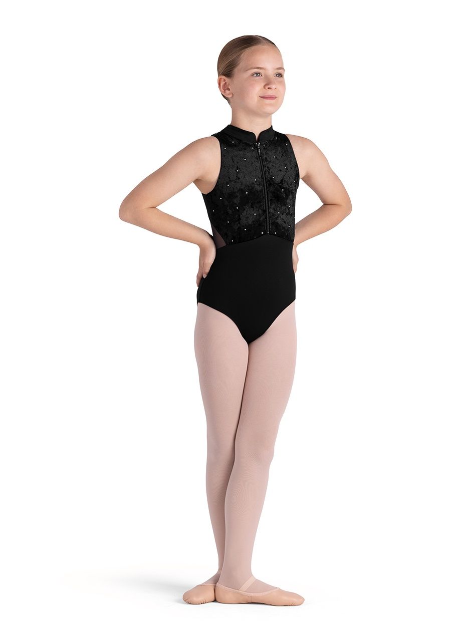 CL5655 Girls Zip Front Tank Leotard