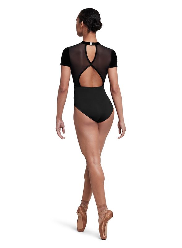 L5272 Mock Neck Cap Sleeve Leotard