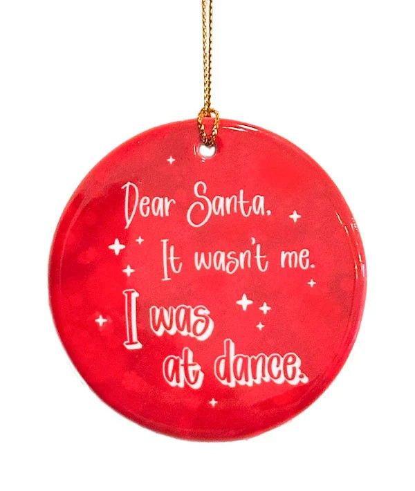 Dear Santa Porcelain Ornament