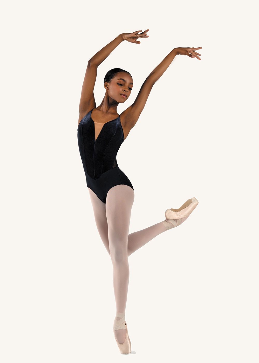 DAD4049MPN Little Starlet Cami Leotard, Color: Black, Size: 10-11Y