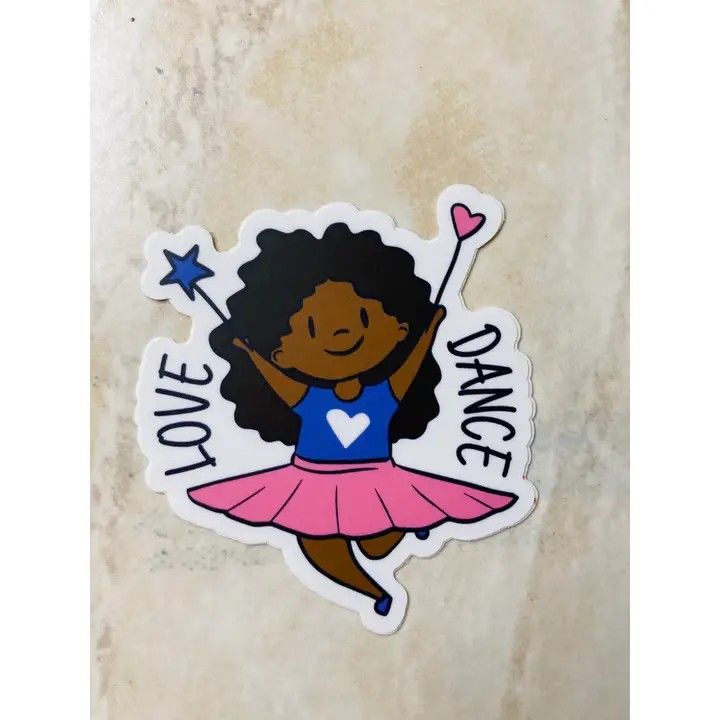 0204 Love Dance Vinyl Sticker