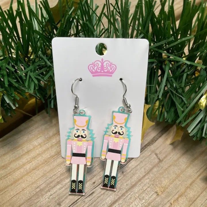 NCAE24 Nutcracker Iridescent Acrylic Drop Earring